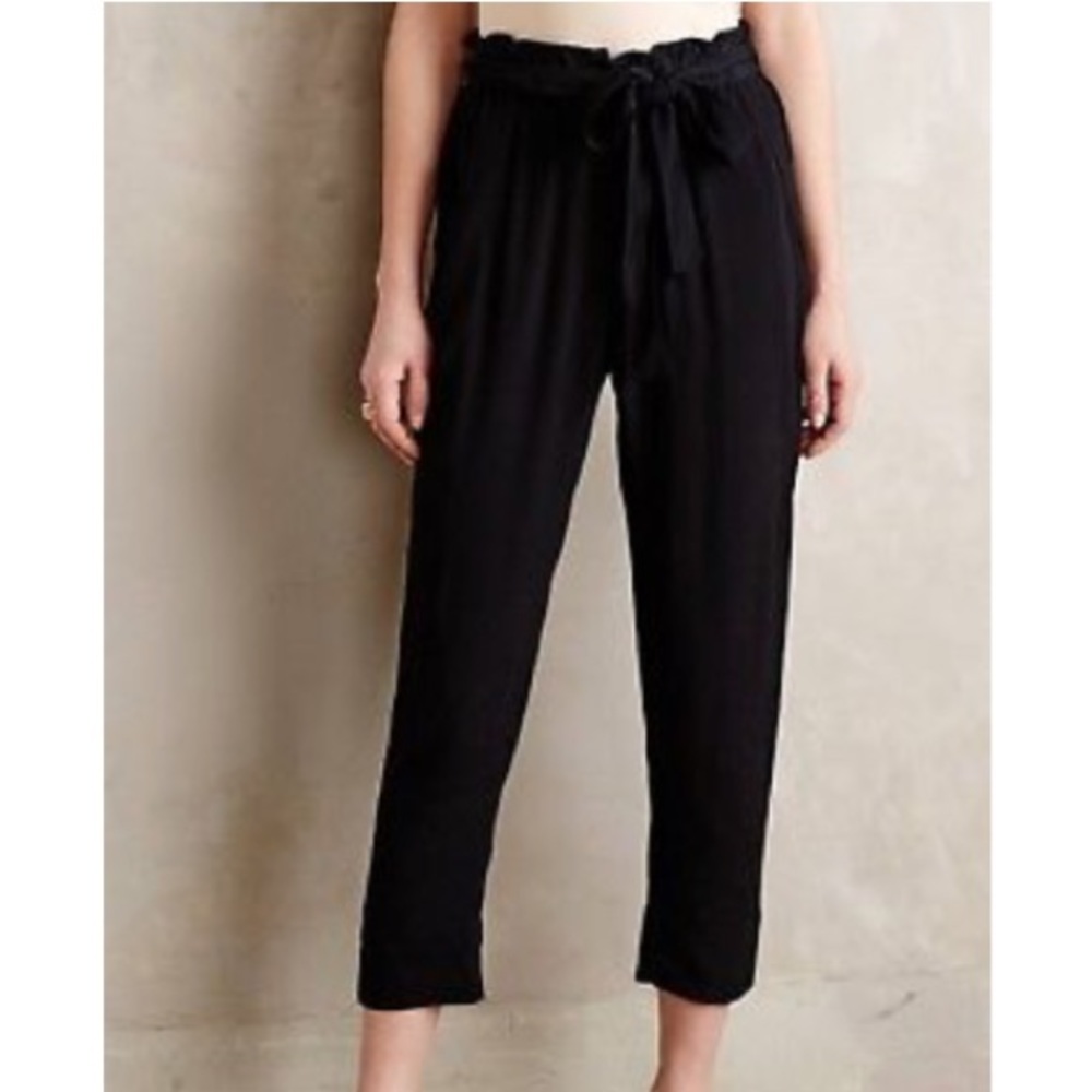 Anthro Cartonnier Paperbag Waist Pants Pockets